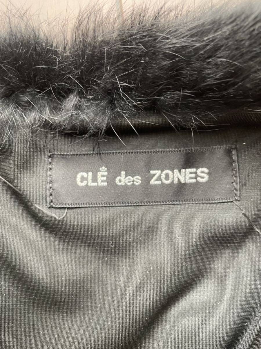 【美品】CLE des ZONES クレデゾーン　ワンピース　ファー付ノースリーブ　サイズ９AR_画像5
