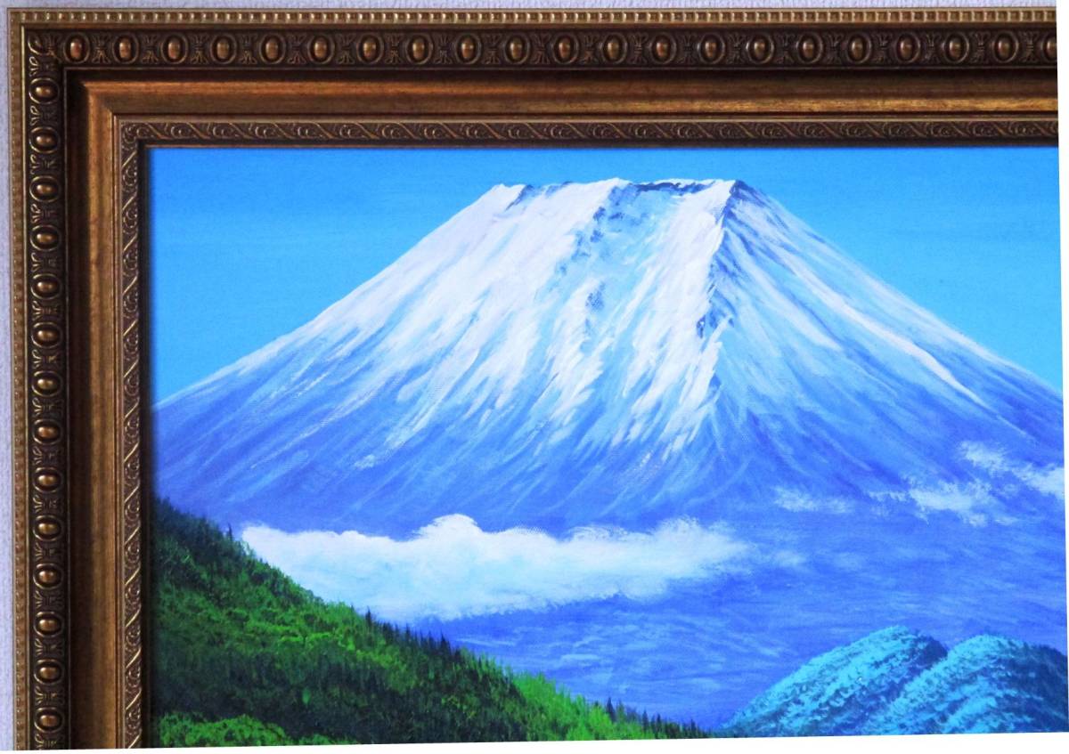 富士山絵画 油絵 風景画 雄大なる富士山 F6　WG117　お部屋のイメージを変えてみませんか。　_画像9