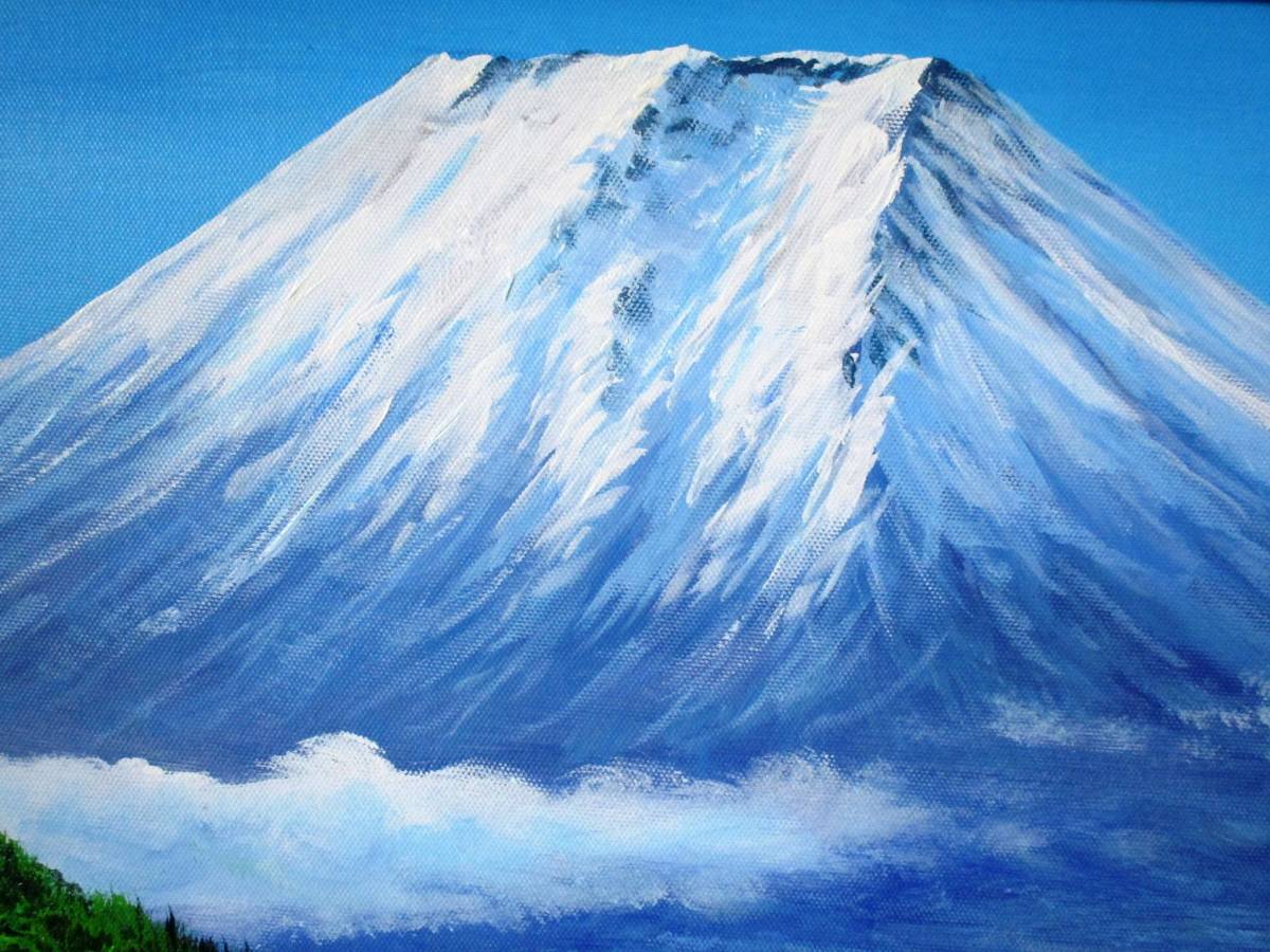 富士山絵画 油絵 風景画 雄大なる富士山 F6　WG117　お部屋のイメージを変えてみませんか。　_画像6