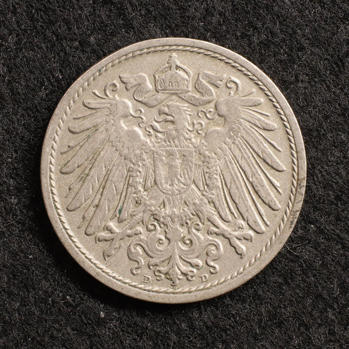 KM#12/ドイツ帝国 10ペニヒ白銅貨（1911）ミュンヘン製造 21mm[E454]_画像2