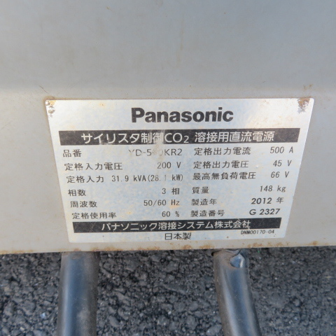 直売格安Panasonic パナソニック YD-500KR2 サイリスタ制御 CO2/MAG 半自動溶接機 半自動溶接機