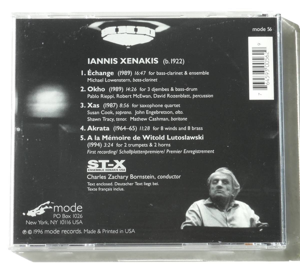 Iannis Xenakis『Ensemble Music 2』【Mode Records】《Xenakis Edition 2》クセナキス ギリシャの世界的な作曲家_画像2