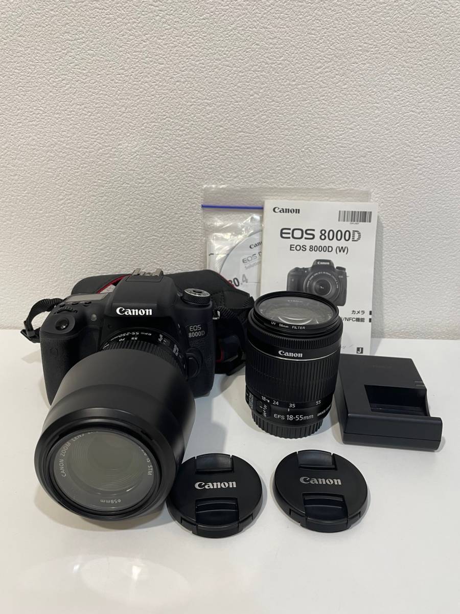 キャノン Canon EOS 8000D(W) Wズームセット-
