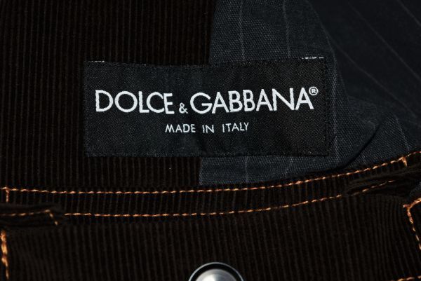 * Dolce & Gabbana DOLCE&GABBANA*portofino высококачественный ткань ti tail изысканный Brown, модный вельвет. жакет 44