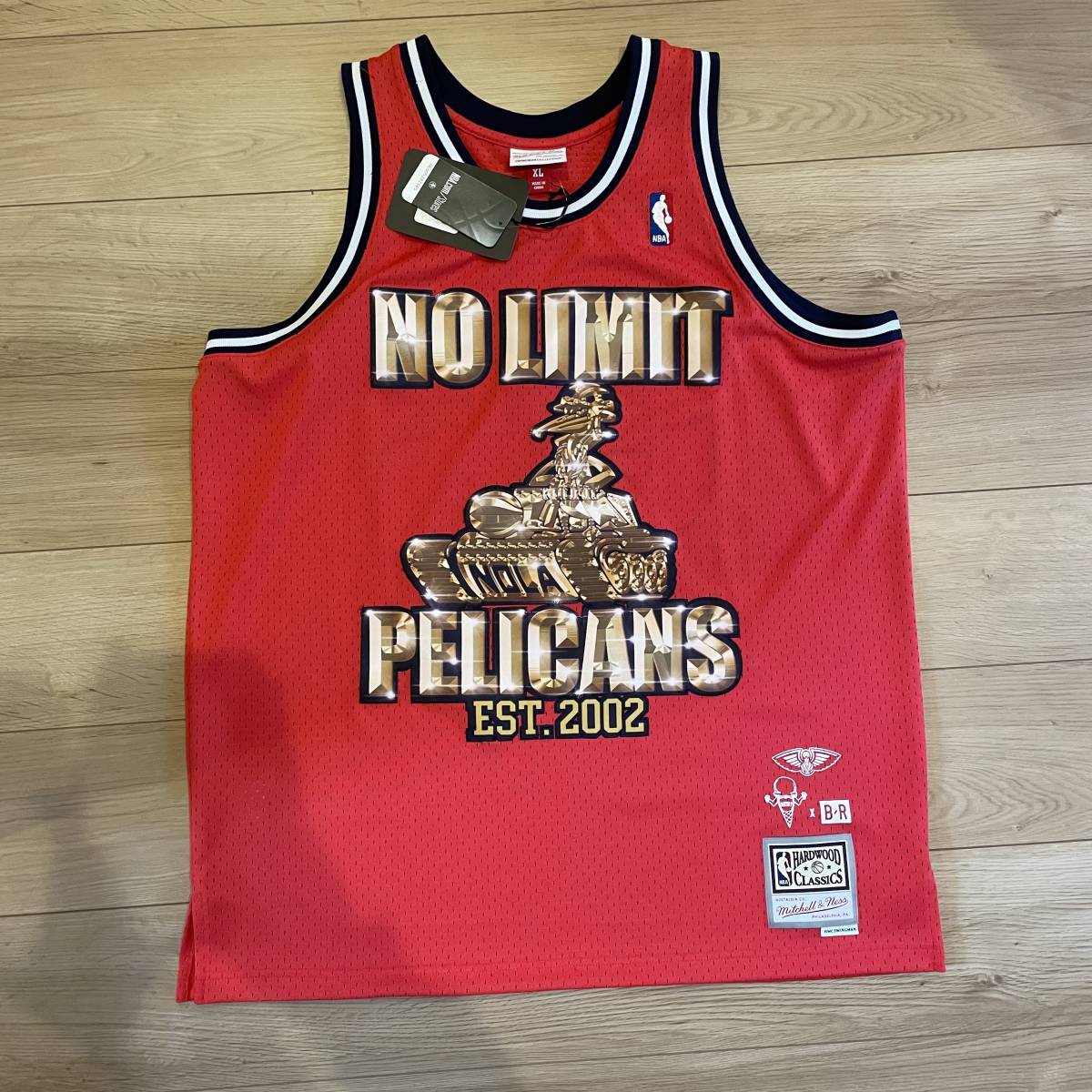 新品 未使用 タグ付 Mitchell & Ness x No Limit x New Orleans Pelicans Swingman Jersey 正規品 XLサイズ ミッチェルアンドネス