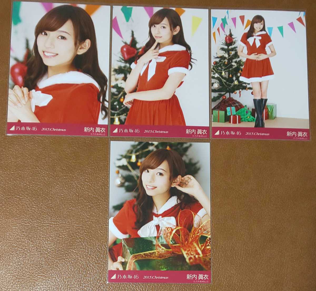 乃木坂46　新内眞衣　会場限定 生写真　4種　コンプ　2015.Christmas　クリスマス　希少