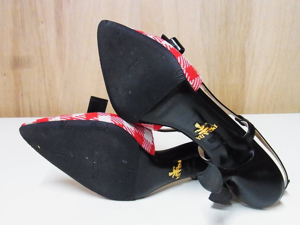人気ブランド新作豊富 極美品 PRADA サイズ35.5 靴 ミュール バック