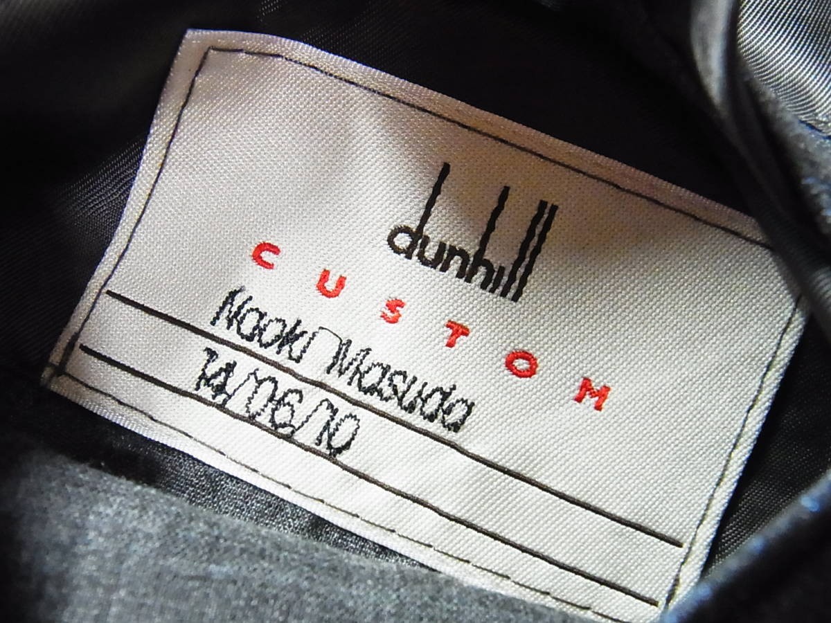 美品 イタリア製 dunhill ダンヒル ST.JAMES FIT 上質ウール ストライプ柄 シングルスーツ グレー サイズ44Y_画像7
