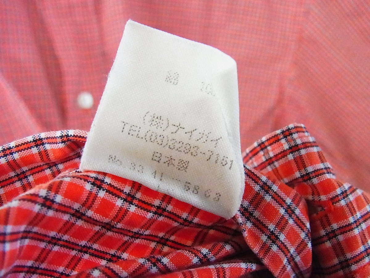 綺麗 POLO RALPH LAUREN ポロラルフローレン 半袖 チェック柄 B/D シャツ オレンジ サイズ170_画像5