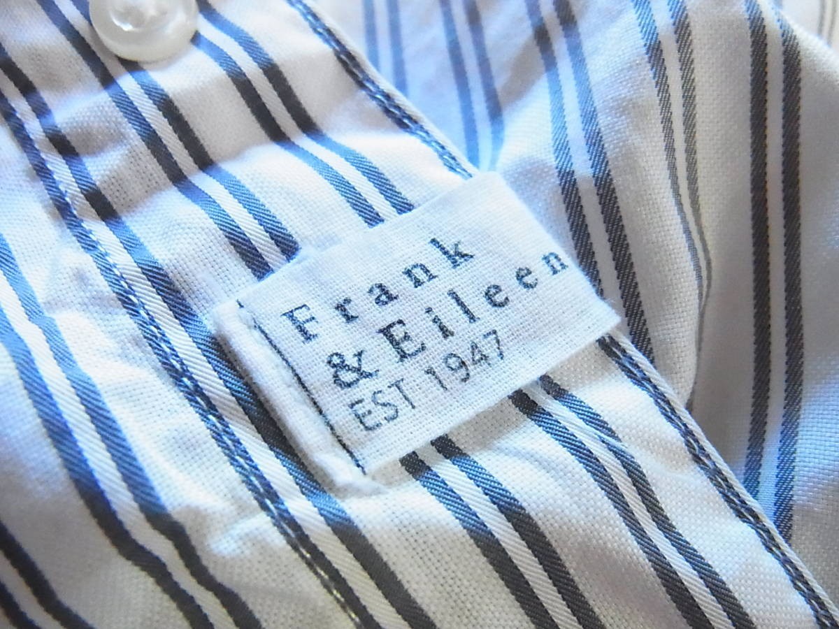 人気 Frank＆Eileen フランク＆アイリーン ストライプ カジュアルシャツ ブラウス 白 サイズXS_画像7
