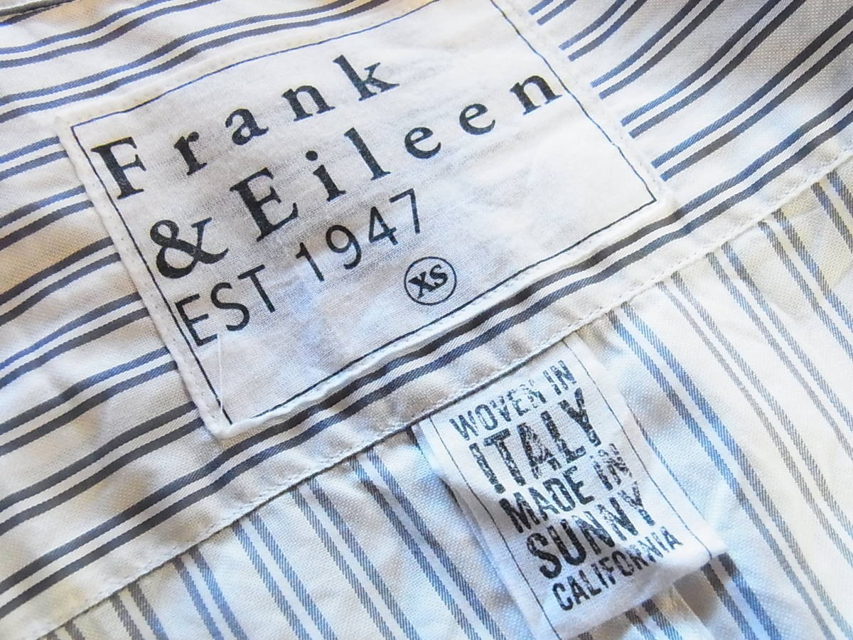 人気 Frank＆Eileen フランク＆アイリーン ストライプ カジュアルシャツ ブラウス 白 サイズXS_画像5