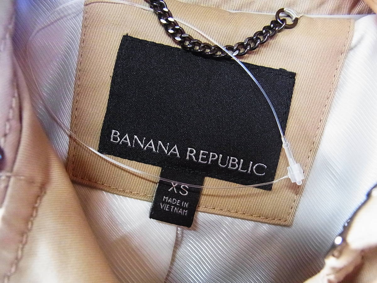 綺麗 BANANA REPUBLIC バナナリパブリック コットン トレンチコート ベージュ サイズXS_画像5