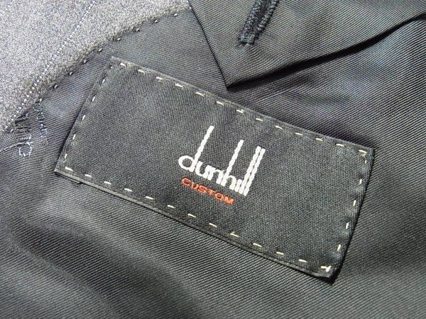 美品 イタリア製 dunhill ダンヒル ST.JAMES FIT 上質ウール ストライプ シングルスーツ グレー サイズ44Y_画像6