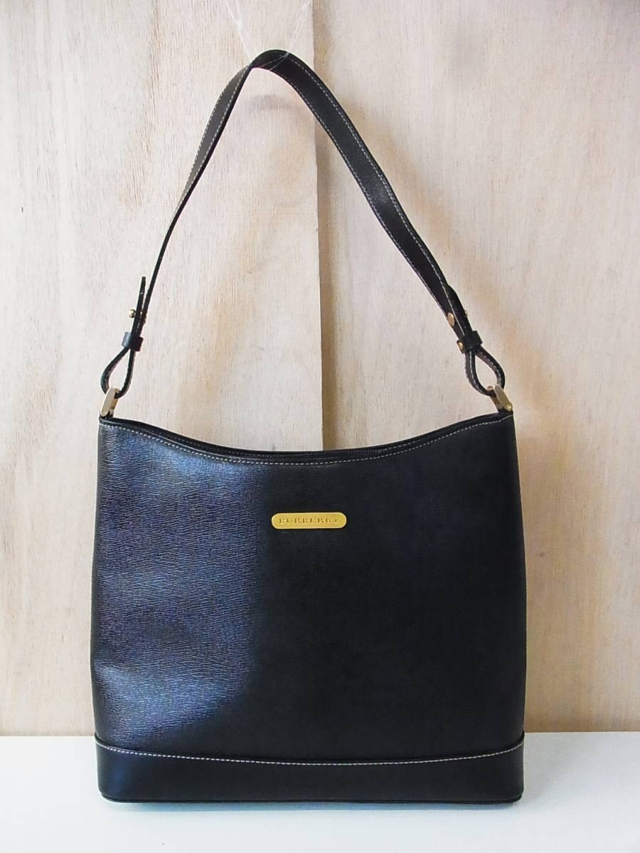 TS 綺麗 BURBERRY バーバリー カーフレザー ノバチェック切り替え
