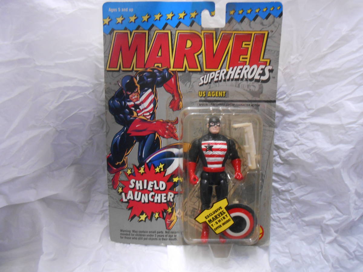 【未開封（パッケージ全体に少し傷み）/新品】 Marvel マーベル 1994 ToyBiz トイビズ US Agent US・エージェント Figure_画像1