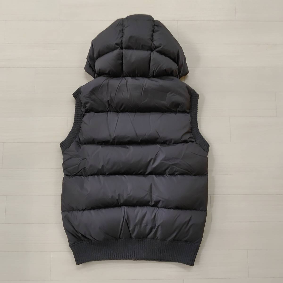 弘/MONCLER/モンクレール/MAGLIONE TRICOT GILET KNITTED GILET/ニット切り替えフーデッドダウンベスト/新品タグ付き/size L