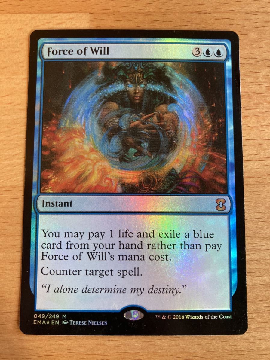 日本最級 EMA 意志の力 Force of Will 英 FOIL 1枚 インクド MTG 青