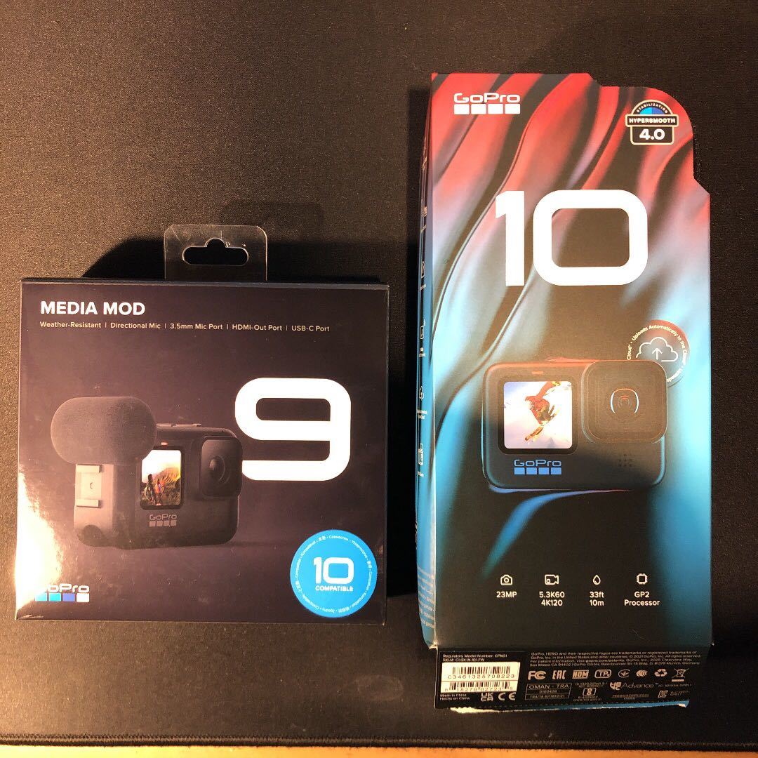 GoPro HERO10 BLACK & メディアモジュラー ADFMD-001 開封済み新品未