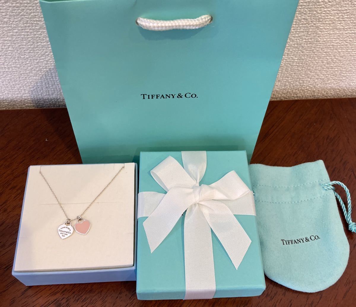 新品 正規品 ティファニー tiffany&co ネックレス ダブルミニハート
