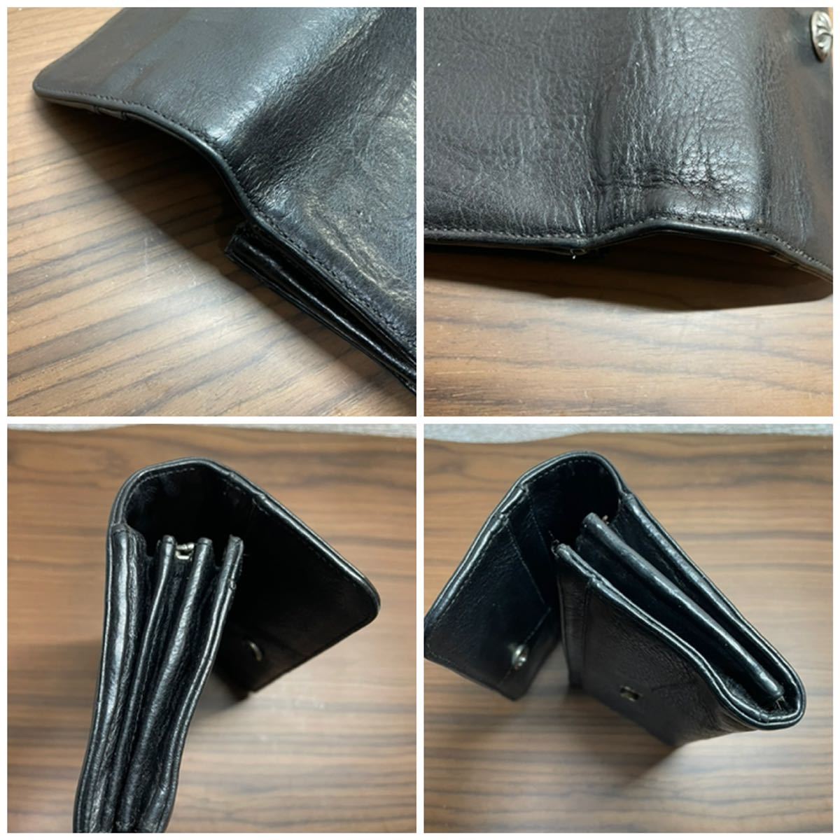 良品+厚レザー 確実正規品 クロムハーツ 財布 judy人気モデル 使い