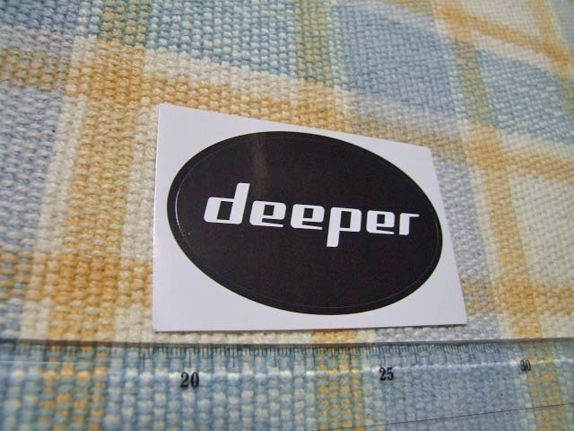 DEEPER/ディーパー/ワイヤレス魚探/楕円/ステッカー/シール ※ヤフーショッピングストア/レア物商会・健美堂でも大量出品中！_画像1