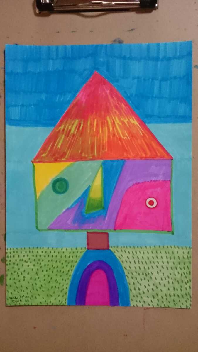 ヤフオク B5サイズオリジナル手描きイラスト 家くん ヤフオク B5サイズオリジナル手描きイラスト 家くん
