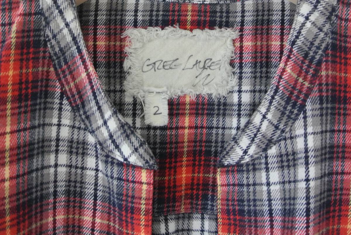  tag equipped Greg Lauren Greg low Len flannel shirt repeated construction 