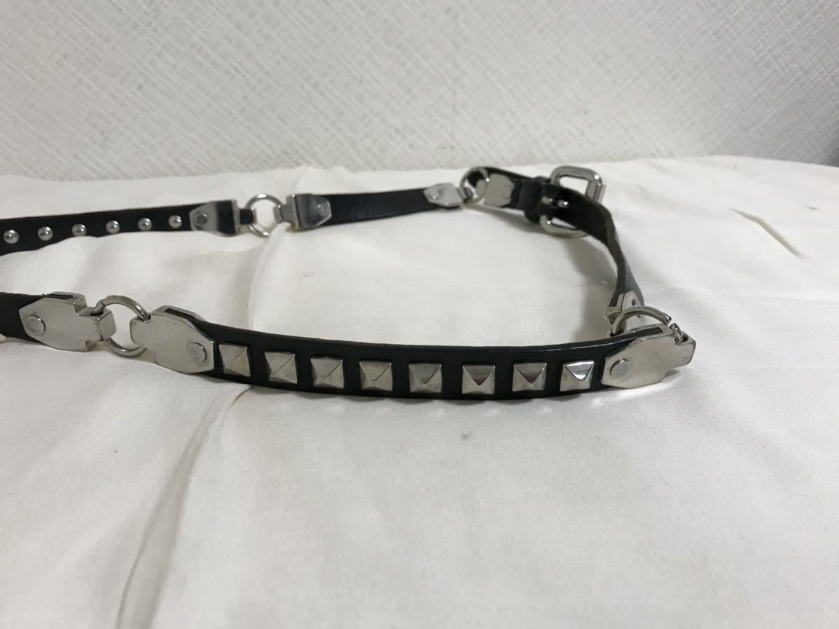 本物ディースクエアードDSQUARED2本革レザースタッズ金具細 本物ディースクエアードDSQUARED2本革レザースタッズ金具細