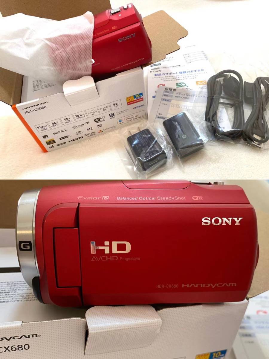 送料無料 未使用 Sony 人気受賞機種 ２０年製 HDR-CX680 ビデオカメラ