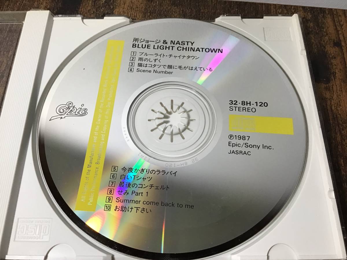 所ジョージ&NASTY『Blue Light Chinatown』CD【廃盤】雨のしずく/白いTシャツ/最後のコンチェルト/今夜限りのララバイ/_画像3