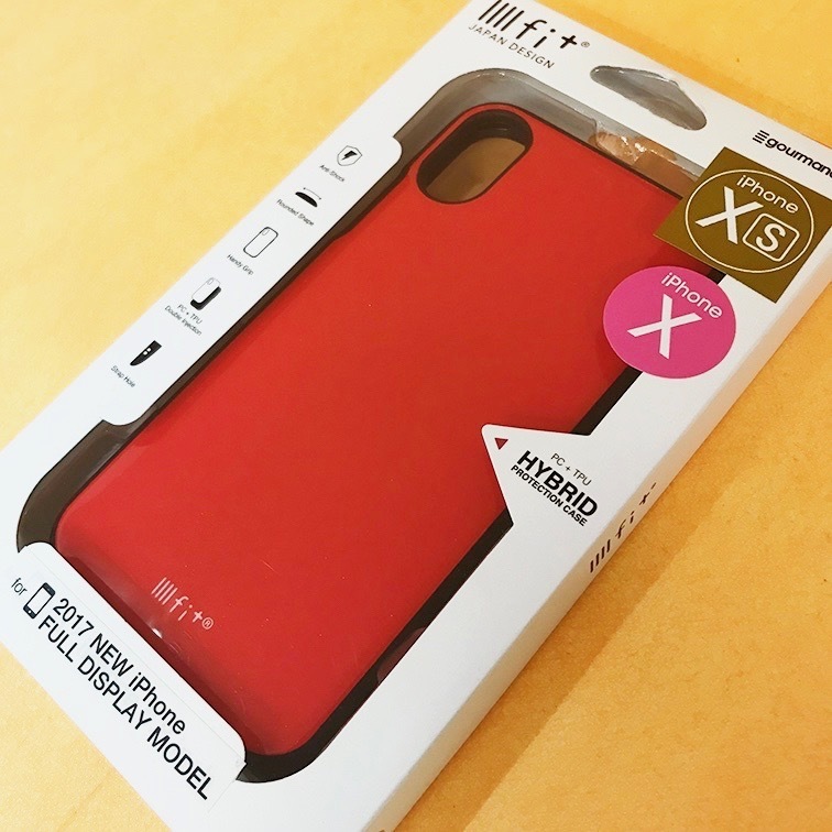 外箱痛みアリ 美品 訳あり価格 送料無料: 赤 iPhone 超特価 X 共通 イーフィット XS スマホケース