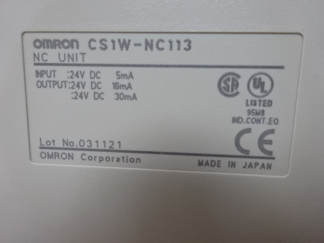 OMRON 位置制御ユニット CS1W-NC113_画像3