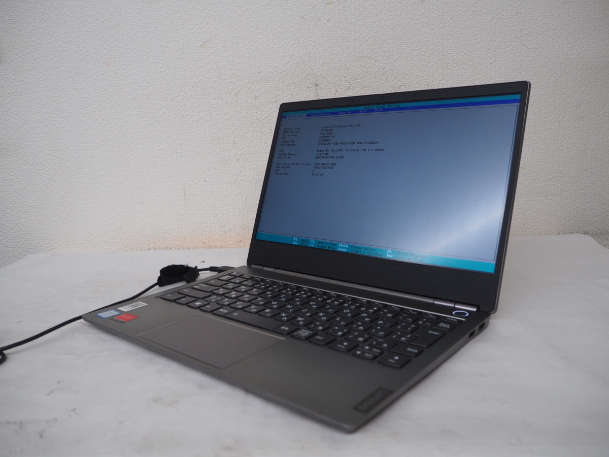 ハード王】Lenovo ThinkBook 13s-IWL/Corei7-8565U/16GB/SSD512GB