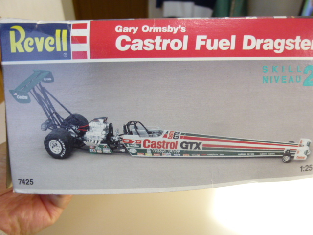 未組立 希少 トップフューエル ドラッグスター キャストロール石油 ゲーリーオムスビー Top Fuel Dragster Castrol Fuel 1991年製造 _画像2