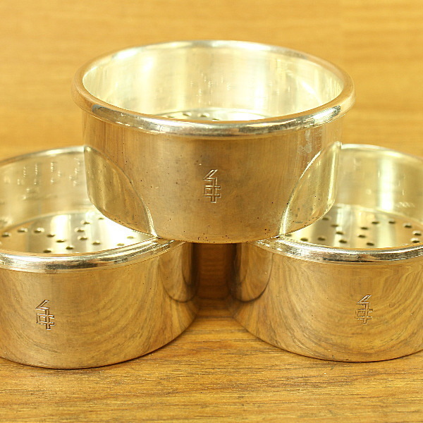10 customer set * butter bowl . white Western type NICKEL SILBER/ silver plating . silver 