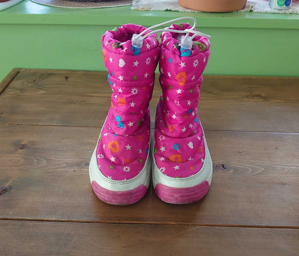 AIR WALK エアーウォーク スノーブーツ snow レインブーツ 長靴 20cm キッズ 子供 こども 雨や雪に　ソリ、スキーや雪遊びに ピンク可愛い_画像4