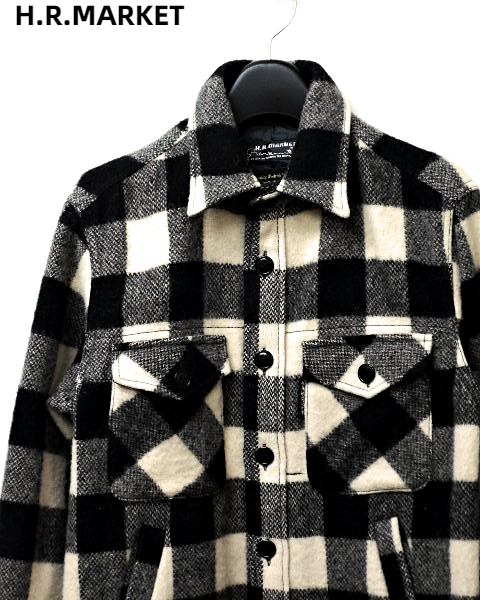 1(S)[H.R.MARKET x Woolrich CPO shirt jacket Woolrich x Hollywood Ranch Market Buffalo check shirt ]