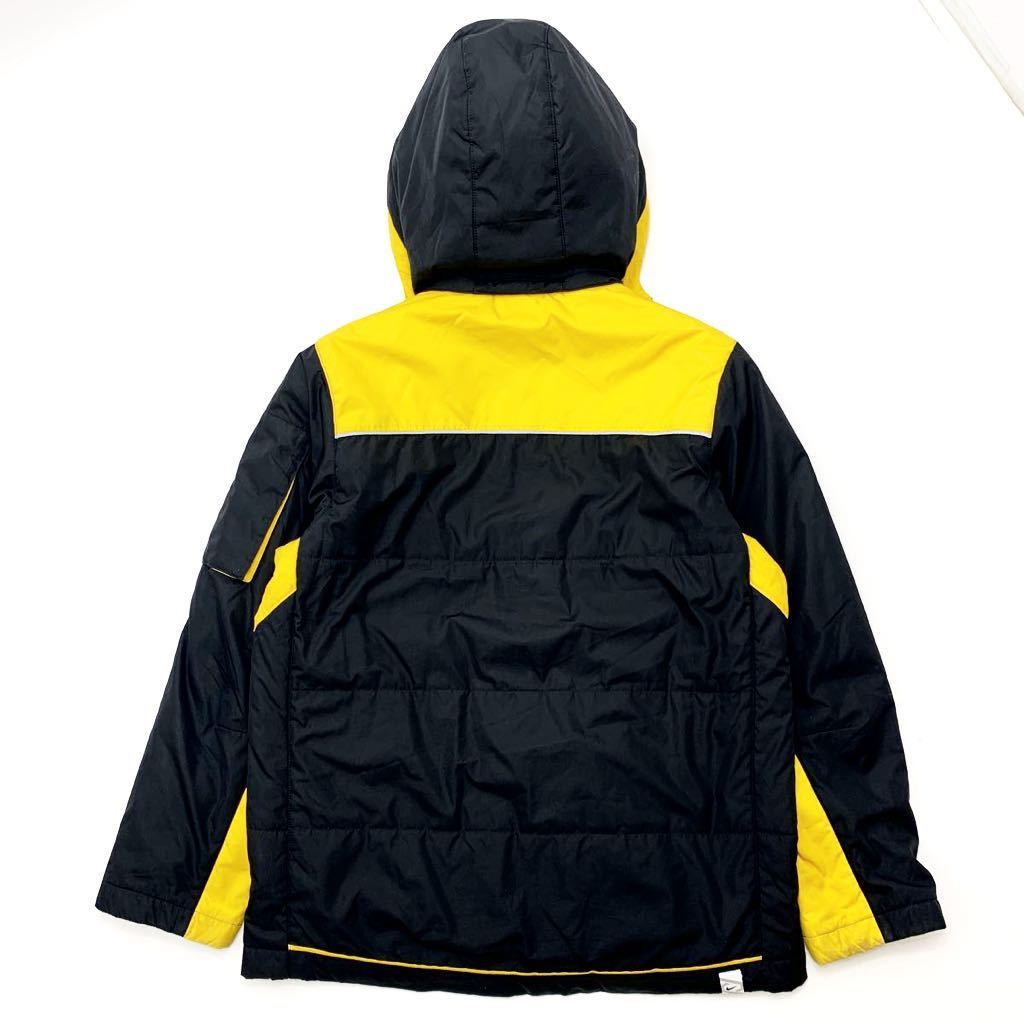  Nike NIKE 150cm Kids for children yellow × black bench coat Grand coat gla navy blue ground coat sport wear #DK93