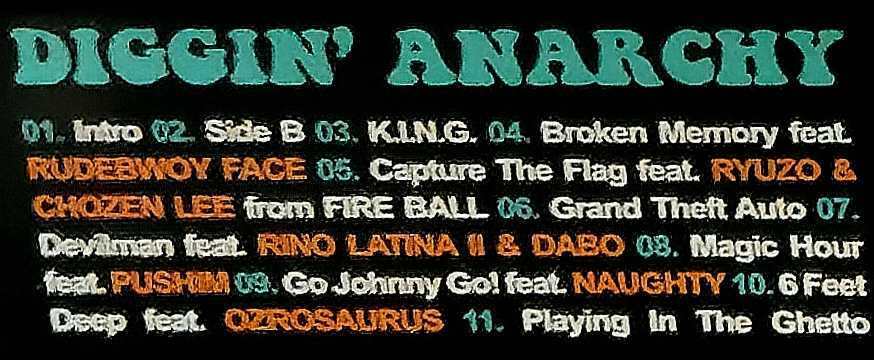 【DIGGIN' ANARCHY】 DJ MURO/RINO LATINA II/DABO/OZROSAURUS/RUDEBWOY FACE/PUSHIM/アナーキー/国内CD・帯付_画像3