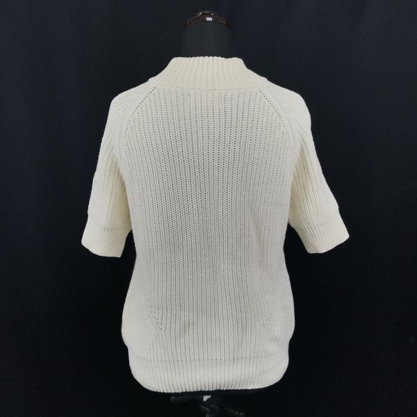 BEAMS BOY/ Beams Boy * short sleeves knitted sweater [ lady's M degree / eggshell white ] is ikatto *BG155