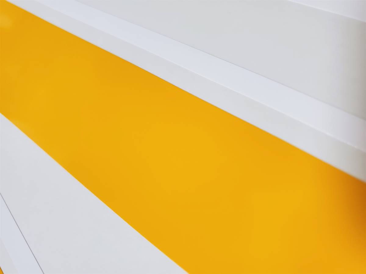Z1・Z2共通 玉虫タイプライン タンクステッカーフルセット 2色タイプ イエロー/ホワイト（黄/白） 外装デカール_画像2