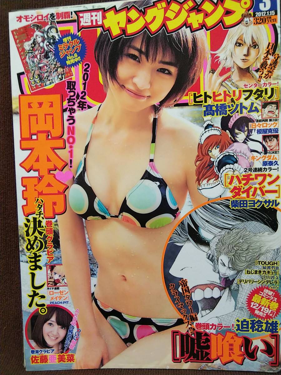 週刊ヤングジャンプ 2012年No.3 グラビア切り抜き 岡本玲 佐藤亜美菜_画像1