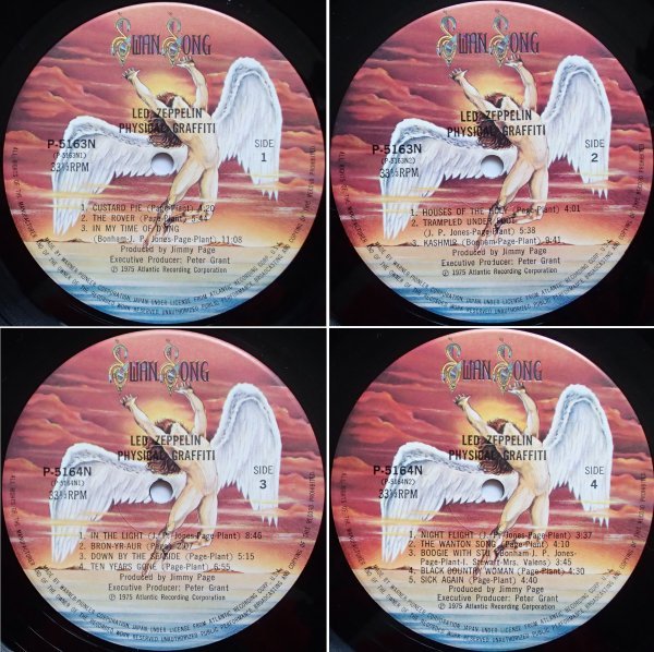  red *tsepe Lynn Led Zeppelin - Physical Graffitifijikaru* graph .ti\'75 year . record 2 sheets set special jacket kashmir compilation 