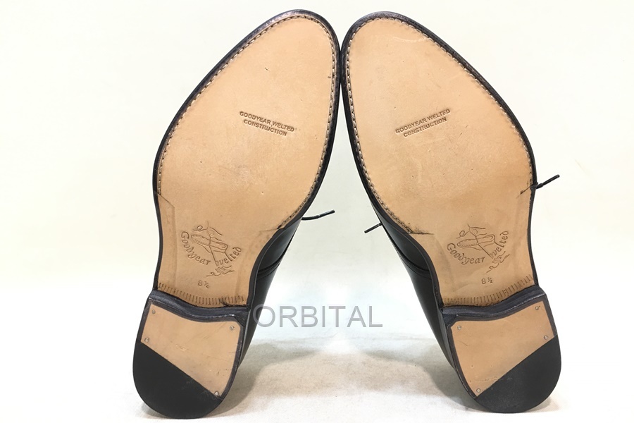 経堂) JALAN SRIWIJAYA ジャランスリウァヤ ビジネスシューズ Vチップ グッドイヤーウェルトソール ブラック 8.5 定価3.7万 8