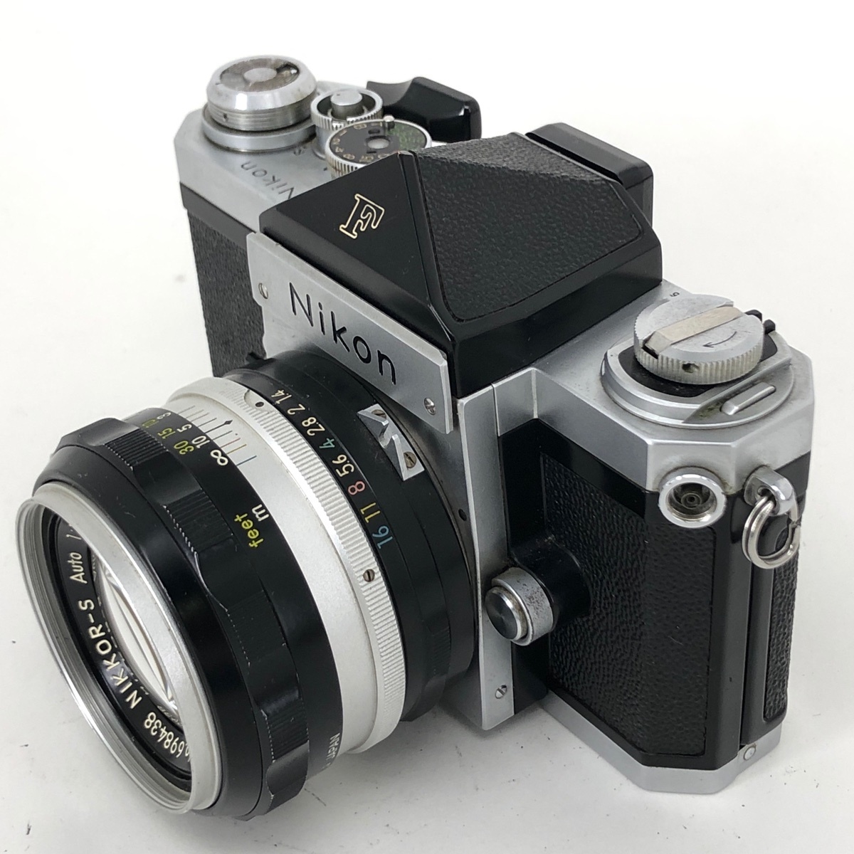 ニコン Nikon F アイレベル + NIKKOR-S Auto 50mm F1.4 フィルム マニュアルフォーカス 一眼レフカメラ 【中古】_バイセル 31056_2