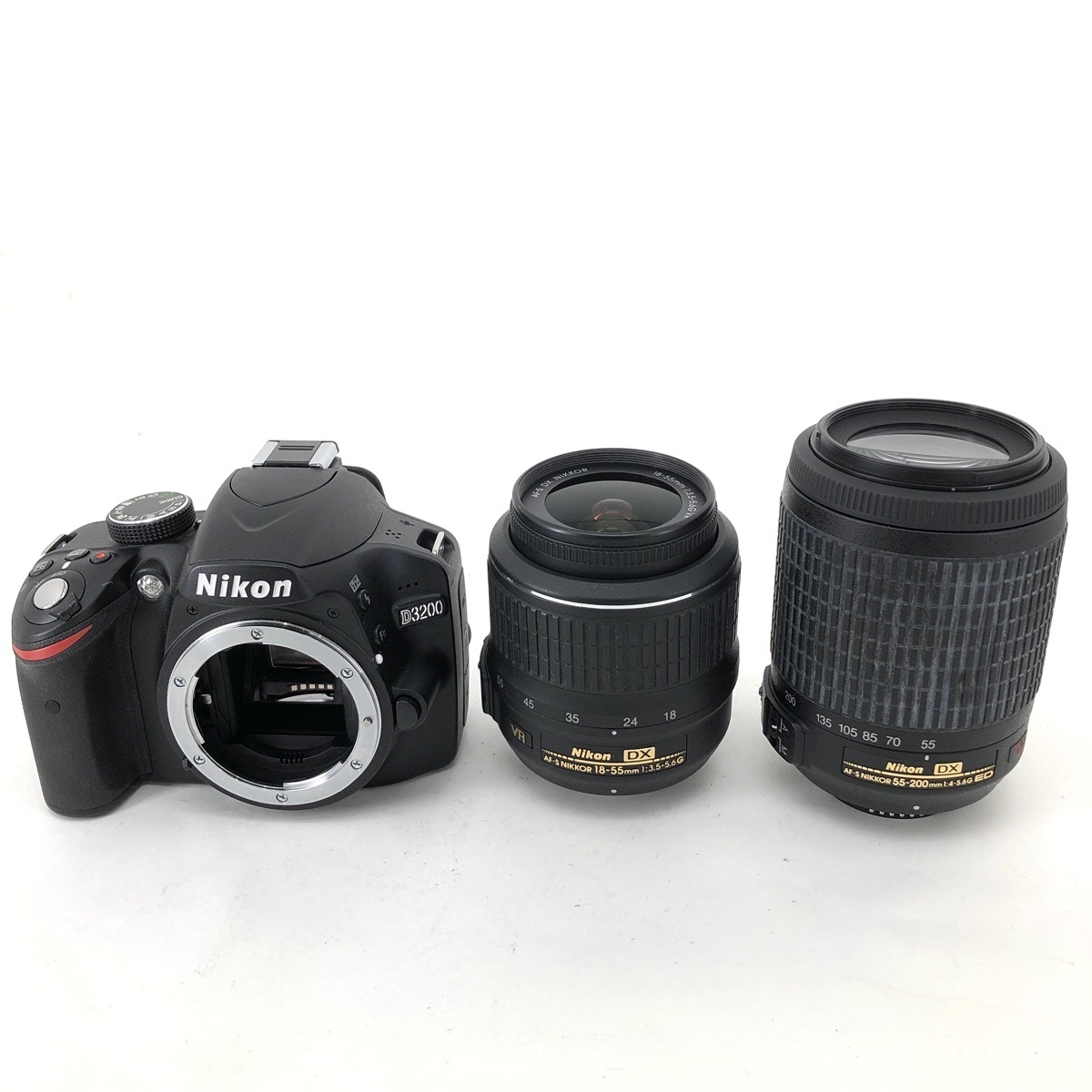 ニコン Nikon D3200 ダブルズームキット ブラック デジタル 一眼レフ