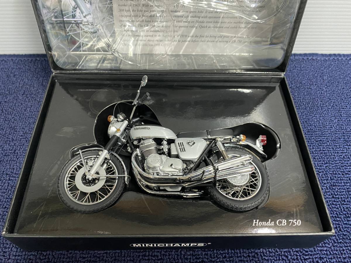 □□ミニチャンプス 1/12 ホンダ CB750 1968 シルバー 中古 検