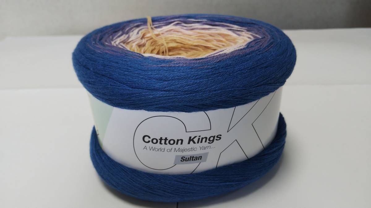 輸入　毛糸　hobbii　Sultan　スルタン　コットン100％　200g×1個　Blue Sandstone　ブルーサンドストーン 　デンマーク　海外_画像1