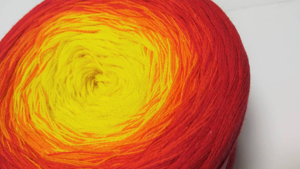 輸入　毛糸　hobbii　Sultan　スルタン　コットン100％　200g×1個　Fire Opal　ファイヤーオパール　デンマーク　海外_画像3