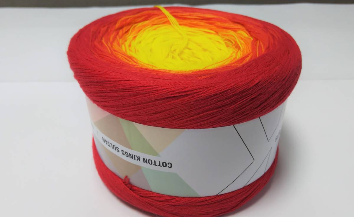 輸入　毛糸　hobbii　Sultan　スルタン　コットン100％　200g×1個　Fire Opal　ファイヤーオパール　デンマーク　海外_画像5